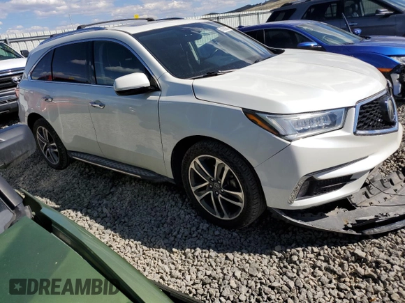 2017 Acura MDX Advance z VIN 5FRYD4H98HB025158, wystawiony jako Copart lot #51809364 z przebiegiem 108 557 mil mil oraz Szkoda całkowita • Salvage title. Historia ofert i sprzedaży dostępna na DreamBid. Obrazek 4.