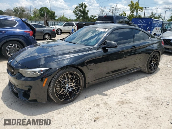 2018 BMW M4 with VIN WBS4Y9C51JAC86230, listed as a Copart auction lot 67757584 with 42,704 mi miles and Salvage Title. Bid and sale history available at carsss.com. Image 1.