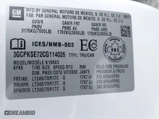 2012 Chevrolet Silverado 1500 LT with VIN 3GCPKSE72CG114026, listed as a IAAI auction lot 41735116 with 191,266 mi miles. Bid and sale history available at carsss.com. Image 9.