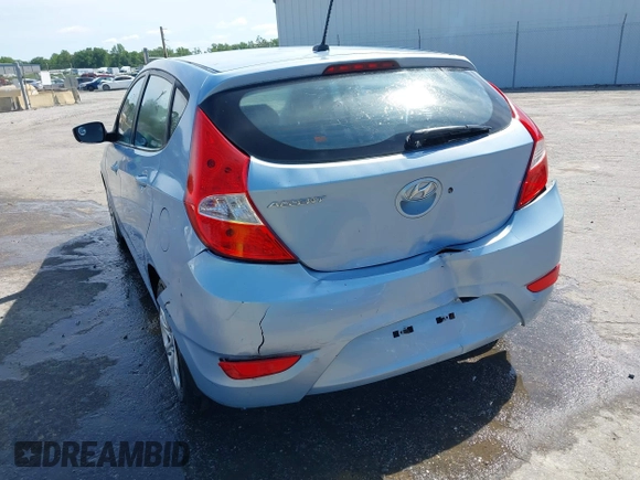 2013 Hyundai Accent GS with VIN KMHCT5AE5DU125906, listed as a IAAI auction lot 42282731 with 148,033 mi miles and . Bid and sale history available at DreamBid. Image 6.
