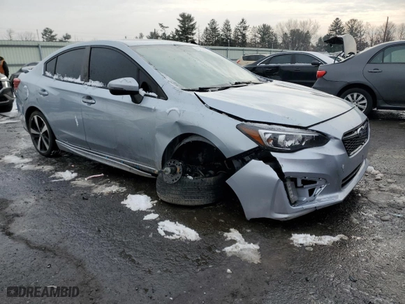 2017 Subaru Impreza Sport with VIN 4S3GKAL69H3613467, listed as a Copart auction lot 43456565 with 75,503 mi miles and Salvage Title. Bid and sale history available at carsss.com. Image 4.