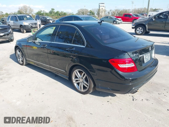 2014 Mercedes-Benz C-Class C 250 Sport with VIN WDDGF4HB3EG250671, listed as a IAAI auction lot 41607910 with 136,556 mi miles. Bid and sale history available at carsss.com. Image 3.