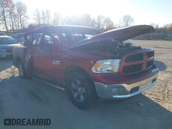 2014 Ram 1500 Express with VIN 1C6RR7KT4ES130556, listed as a IAAI auction lot 41023338 with 1 mi miles. Bid and sale history available at carsss.com. Image 1.