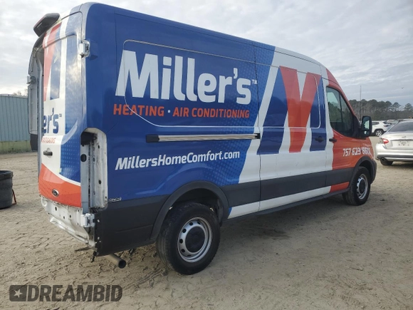 2022 Ford Transit Cargo with VIN 1FTBR1C87NKA45518, listed as a Copart auction lot 84879794 with 54,272 mi miles and Salvage Title. Bid and sale history available at DreamBid. Image 3.