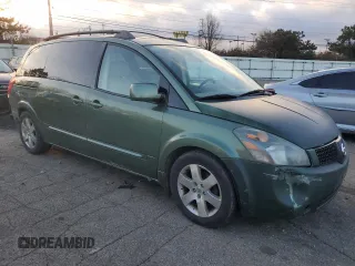 2004 Nissan Quest S with VIN 5N1BV28U54N307505, listed as a Copart auction lot 86931894 with 0 mi miles and Salvage Title. Bid and sale history available at carsss.com. Image 4.