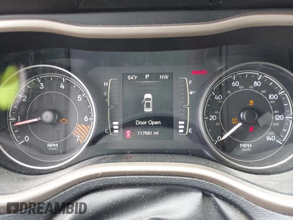 2014 Jeep Cherokee Latitude with VIN 1C4PJLCB6EW186576, listed as a IAAI auction lot 42099422 with 117,681 mi miles and . Bid and sale history available at DreamBid. Image 7.