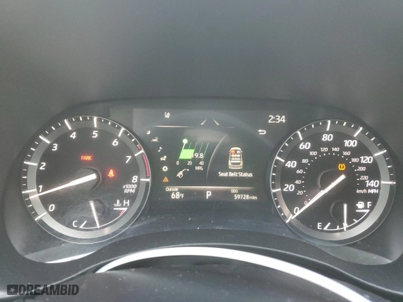 2021 Toyota Highlander XLE with VIN 5TDHZRAH0MS047954, listed as a Copart auction lot 47434505 with 59,728 mi miles and Salvage Title. Bid and sale history available at carsss.com. Image 9.