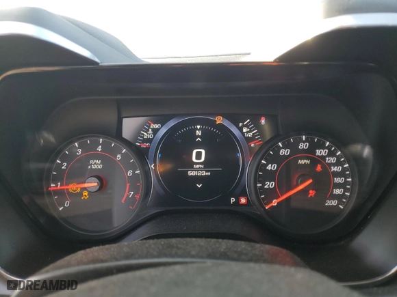 2019 Chevrolet Camaro 2SS with VIN 1G1FH3D72K0116176, listed as a Copart auction lot 87466724 with 58,123 mi miles and Salvage Title. Bid and sale history available at carsss.com. Image 9.