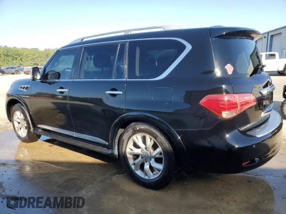 2012 Infiniti QX56 8-passenger with VIN JN8AZ2NC7C9316699, listed as a Copart auction lot 74810114 with 188,879 mi miles and Salvage Title. Bid and sale history available at carsss.com. Image 2.