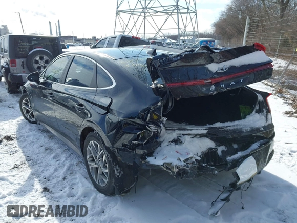 2020 Hyundai Sonata SEL z VIN 5NPEL4JAXLH055817, wystawiony jako IAAI lot #41606781 z przebiegiem 88 000 mil mil oraz . Historia ofert i sprzedaży dostępna na DreamBid. Obrazek 3.