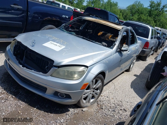2008 Mercedes-Benz C-Class 3.0L Sport with VIN WDDGF54X68R006240, listed as a IAAI auction lot 39348755 with 1 mi miles. Bid and sale history available at carsss.com. Image 2.