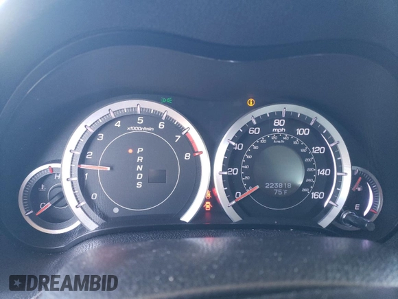 2012 Acura TSX Technology with VIN JH4CW2H67CC002250, listed as a Copart auction lot 61232245 with 223,818 mi miles and Salvage title. Bid and sale history available at DreamBid. Image 9.