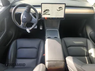 2021 Tesla Model Y Long Range with VIN 5YJYGDEE4MF204219, listed as a Copart auction lot 47429865 with 92,821 mi miles and Salvage Title. Bid and sale history available at DreamBid. Image 8.