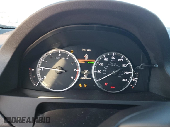 2016 Acura RDX Advance Pkg with VIN 5J8TB3H76GL009709, listed as a Copart auction lot 45685505 with 58,935 mi miles and Salvage Title. Bid and sale history available at carsss.com. Image 9.
