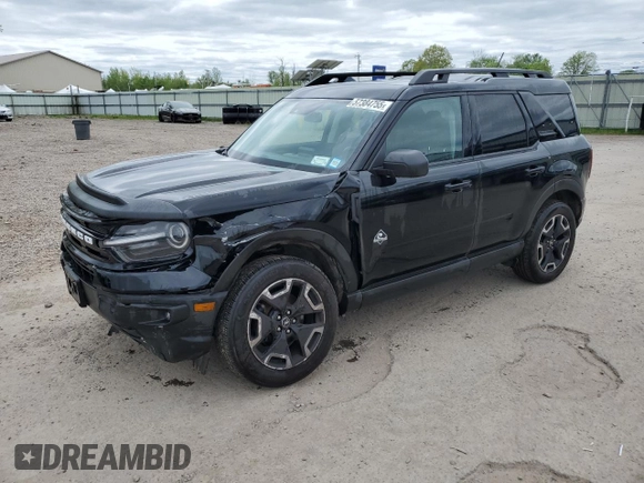 2022 Ford Bronco Sport Outer Banks with VIN 3FMCR9C60NRD88356, listed as a Copart auction lot 57384755 with 46,834 mi miles and Salvage title. Bid and sale history available at DreamBid. Image 1.