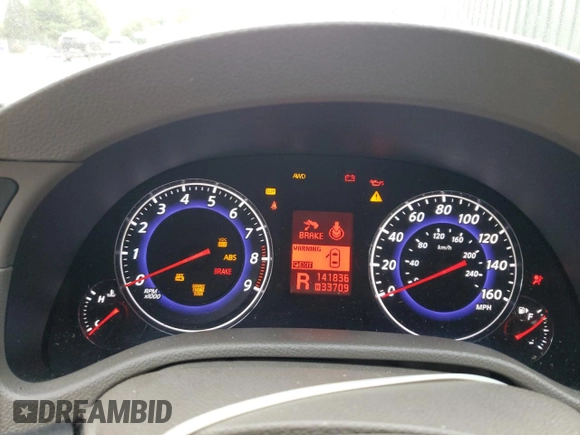 2007 Infiniti G35 G35x with VIN JNKBV61F57M806062, listed as a Copart auction lot 71824064 with 141,836 mi miles and Salvage Title. Bid and sale history available at DreamBid. Image 9.