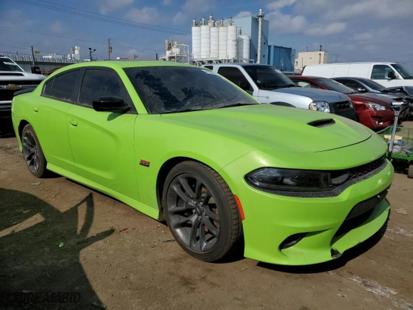 2023 Dodge Charger Scat Pack Widebody with VIN 2C3CDXGJ5PH506698, listed as a Copart auction lot 44109564 with 17,072 mi miles and Salvage Title. Bid and sale history available at carsss.com. Image 4.