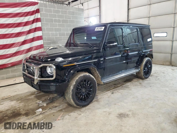 2023 Mercedes-Benz G 550 with VIN W1NYC6BJXPX490007, listed as a Copart auction lot 49424904 with 526 mi miles and Salvage Title. Bid and sale history available at DreamBid. Image 1.