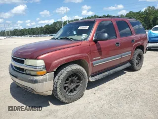 2002 Chevrolet Tahoe LS with VIN 1GNEC13Z52R250756, listed as a Copart auction lot 62555955 with Not provided miles and Salvage title. Bid and sale history available at DreamBid. Image 1.