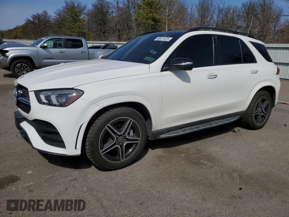 2021 Mercedes-Benz GLE 350 with VIN 4JGFB4KB7MA470273, listed as a Copart auction lot 50621625 with 58,590 mi miles and Salvage title. Bid and sale history available at DreamBid. Image 1.