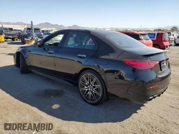 2024 Mercedes-Benz C 63 S AMG E Performance with VIN W1KAF8AB1RR236561, listed as a Copart auction lot 74100654 with 738 mi miles and Salvage title. Bid and sale history available at DreamBid. Image 2.