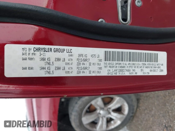 2011 Jeep Patriot Latitude with VIN 1J4NF1GB6BD174064, listed as a IAAI auction lot 42153372 with 139,919 mi miles and . Bid and sale history available at DreamBid. Image 9.