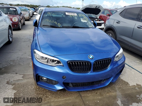 2021 BMW 2 Series 230i with VIN WBA2J1C07M7G95341, listed as a Copart auction lot 74242364 with 0 mi miles and Non Repairable. Bid and sale history available at carsss.com. Image 5.