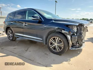 2019 Infiniti QX60 Luxe with VIN 5N1DL0MN9KC525893, listed as a Copart auction lot 63218895 with 106,280 mi miles and Salvage title. Bid and sale history available at DreamBid. Image 4.