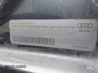 2012 Audi A4 Premium z VIN WAUBFAFL2CN011536, wystawiony jako IAAI lot #42322194 z przebiegiem 131 277 mil mil oraz . Historia ofert i sprzedaży dostępna na DreamBid. Obrazek 9.