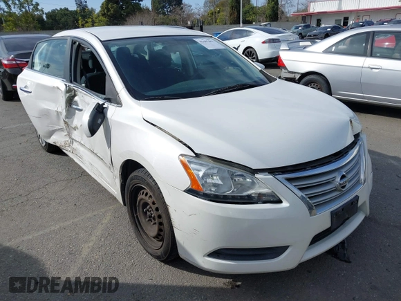 2013 Nissan Sentra FE+ S with VIN 3N1AB7AP5DL760374, listed as a IAAI auction lot 41602463 with 121,728 mi miles and . Bid and sale history available at DreamBid. Image 1.