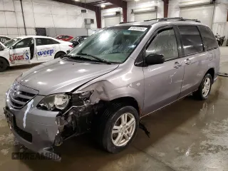 2004 Mazda MPV LX z VIN JM3LW28A440515066, wystawiony jako Copart lot #61670365 z przebiegiem 106 995 mil mil oraz Czysty tytuł • Clean title. Historia ofert i sprzedaży dostępna na DreamBid. Obrazek 1.