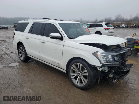 2020 Ford Expedition Max Platinum z VIN 1FMJK1MT5LEA75174, wystawiony jako Copart lot #85696414 z przebiegiem 111 278 mil mil oraz Szkoda całkowita • Salvage title. Historia ofert i sprzedaży dostępna na DreamBid. Obrazek 4.