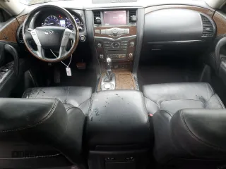 2017 Infiniti QX80 with VIN JN8AZ2NF7H9642908, listed as a Copart auction lot 60019395 with 154,923 mi miles and Salvage title. Bid and sale history available at DreamBid. Image 8.