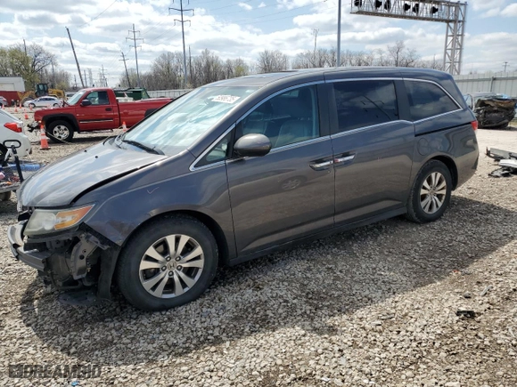 2014 Honda Odyssey EX-L with VIN 5FNRL5H6XEB066620, listed as a Copart auction lot 50986735 with 134,040 mi miles and Salvage Title. Bid and sale history available at carsss.com. Image 1.