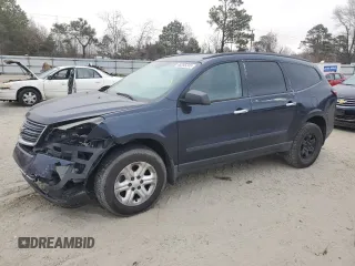 2015 Chevrolet Traverse LS z VIN 1GNKRFKD2FJ313823, wystawiony jako Copart lot #46295245 z przebiegiem 221 906 mil mil oraz Szkoda całkowita • Salvage title. Historia ofert i sprzedaży dostępna na DreamBid. Obrazek 1.