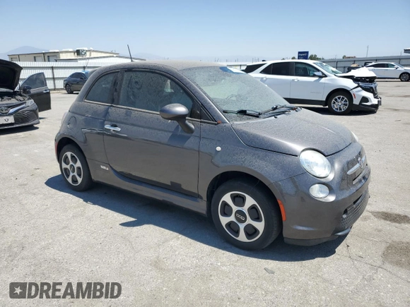 2015 FIAT 500e with VIN 3C3CFFGE0FT598221, listed as a Copart auction lot 62610385 with 54,496 mi miles and Clean title. Bid and sale history available at DreamBid. Image 4.