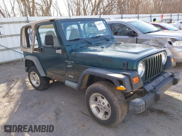 2001 Jeep Wrangler Sport with VIN 1J4FA49S31P317597, listed as a IAAI auction lot 41839524 with 145,164 mi miles. Bid and sale history available at carsss.com. Image 1.