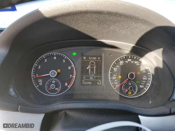 2013 Volkswagen Passat SE with VIN 1VWBP7A36DC030367, listed as a Copart auction lot 44969815 with 132,793 mi miles and Salvage Title. Bid and sale history available at carsss.com. Image 9.