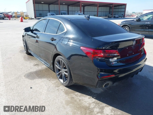 2018 Acura TLX w/A-SPEC Pkg with VIN 19UUB3F63JA004842, listed as a IAAI auction lot 41755857 with 134,777 mi miles. Bid and sale history available at carsss.com. Image 3.