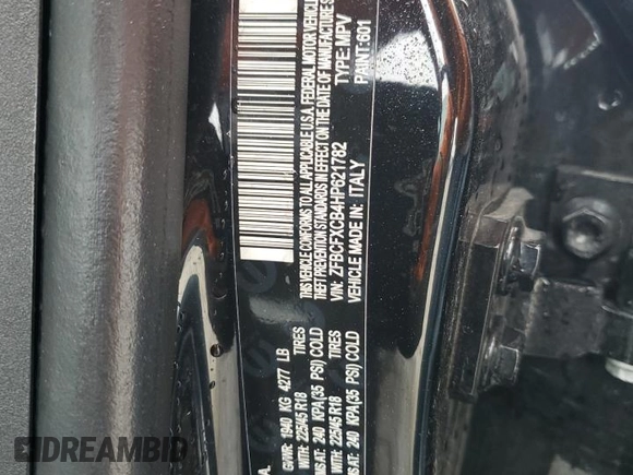 2017 FIAT 500X Urbana Edition with VIN ZFBCFXCB4HP621782, listed as a Copart auction lot 43933335 with 99,087 mi miles and Salvage title. Bid and sale history available at DreamBid. Image 13.