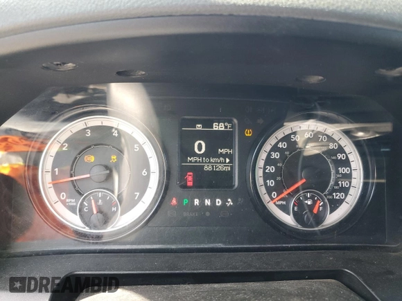 2019 Ram 1500 Classic Express with VIN 1C6RR6FT7KS746459, listed as a Copart auction lot 88316945 with 88,126 mi miles and Salvage Title. Bid and sale history available at carsss.com. Image 9.