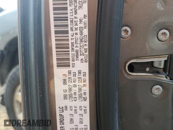 2010 Dodge Ram 2500 SLT with VIN 3D7TT2CT0AG140459, listed as a Copart auction lot 75030874 with 122,114 mi miles and Salvage Title. Bid and sale history available at carsss.com. Image 12.
