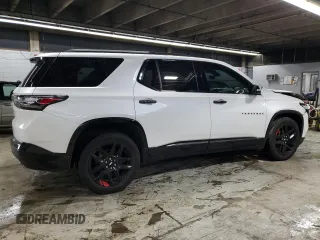 2018 Chevrolet Traverse Premier z VIN 1GNERKKW8JJ109978, wystawiony jako Copart lot #51374415 z przebiegiem 147 029 mil mil oraz Szkoda całkowita • Salvage title. Historia ofert i sprzedaży dostępna na DreamBid. Obrazek 3.