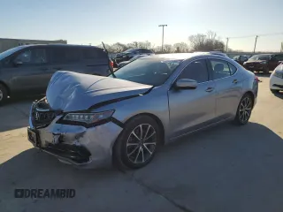 2015 Acura TLX V6 with VIN 19UUB2F39FA021135, listed as a Copart auction lot 47417085 with 104,997 mi miles and Salvage Title. Bid and sale history available at carsss.com. Image 1.