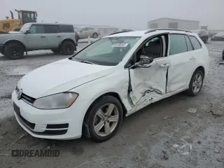 2015 Volkswagen Golf SportWagen TDI S with VIN 3VWFA7AU1FM502486, listed as a Copart auction lot 89190345 with 76,312 mi miles and Salvage Title. Bid and sale history available at carsss.com. Image 1.