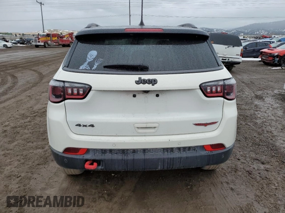 2021 Jeep Compass Trailhawk with VIN 3C4NJDDB5MT590369, listed as a Copart auction lot 46107685 with 67,857 mi miles and Salvage title. Bid and sale history available at DreamBid. Image 6.