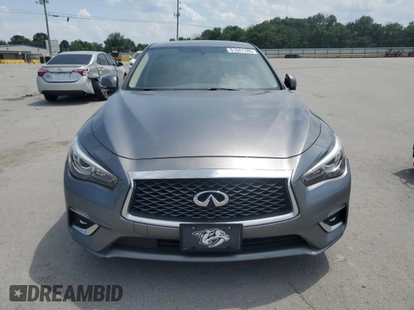 2019 Infiniti Q50 Luxe with VIN JN1EV7AP7KM516284, listed as a Copart auction lot 61647345 with 71,217 mi miles and Salvage title. Bid and sale history available at DreamBid. Image 5.