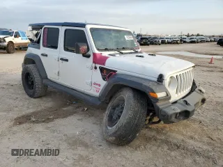 2018 Jeep Wrangler Unlimited Sport z VIN 1C4HJXDN3JW221167, wystawiony jako Copart lot #45236565 z przebiegiem 90 433 mil mil oraz Szkoda całkowita • Salvage title. Historia ofert i sprzedaży dostępna na DreamBid. Obrazek 4.