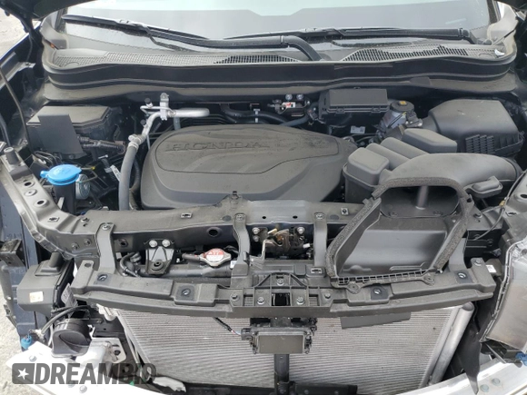 2025 Honda Ridgeline RTL with VIN 5FPYK3F52SB014785, listed as a Copart auction lot 59982875 with 2,341 mi miles and Salvage title. Bid and sale history available at DreamBid. Image 11.