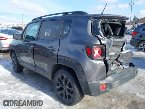 2017 Jeep Renegade Latitude with VIN ZACCJBBBXHPG26584, listed as a IAAI auction lot 41571110 with 75,484 mi miles. Bid and sale history available at carsss.com. Image 3.